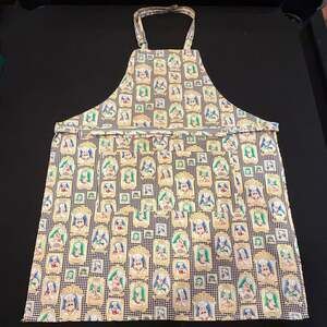 Vintage Kay Dee Designs Bistro Chefs Printed Cotton Bib Apron